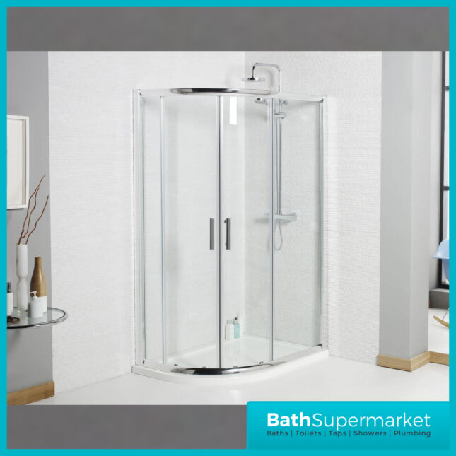 K-Vit Koncept Offset Quadrant Shower Enclosure - Various Sizes