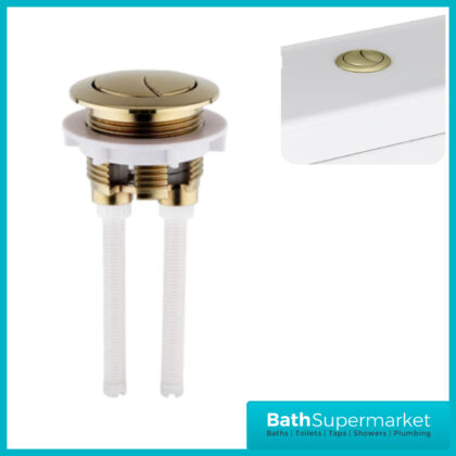 Aeris Brushed Brass Cistern Flush Button 38mm Hole