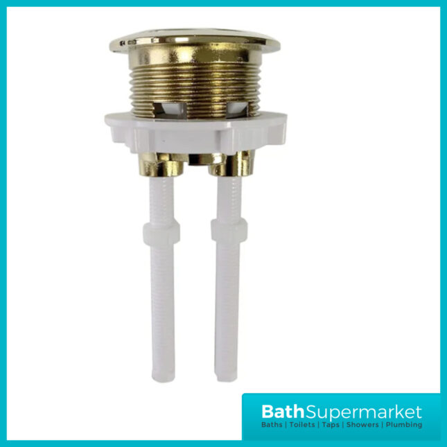 Aeris Brushed Brass Cistern Flush Button 38mm Hole