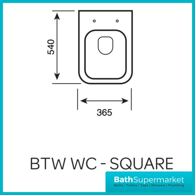 Kartell Eklipse Square Back To Wall Rimless WC Pan With Soft Close Seat - Image 3