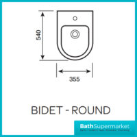 Kartell Eklipse Round Rimless Back To Wall Bidet