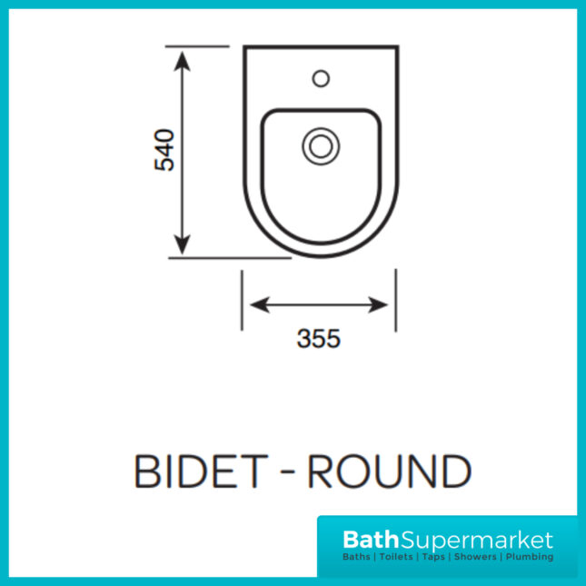 Kartell Eklipse Round Rimless Back To Wall Bidet