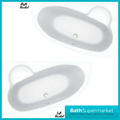 AquaVolere Offset Corner Bath & Panel W/Legs 1500 x 950 x 600mm LH/RH 0TH