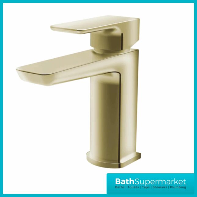 Sognare Muro Brushed Brass Mono Basin Mixer Tap & Waste TAP241