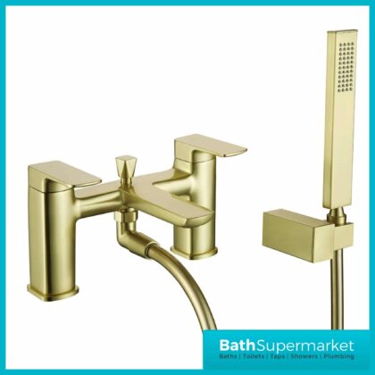 Synergy Studio D Brushed Brass Bath Shower Filler Mixer Tap SY-D04BB