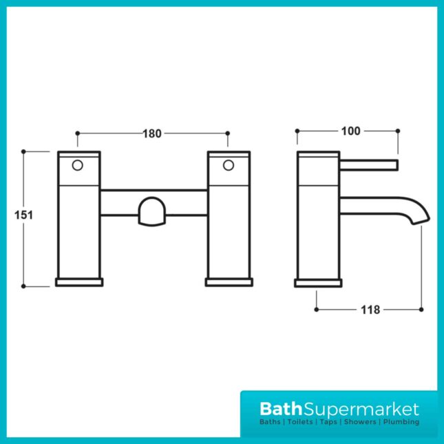 Synergy Studio G Brushed Brass Round Bath Filler Tap