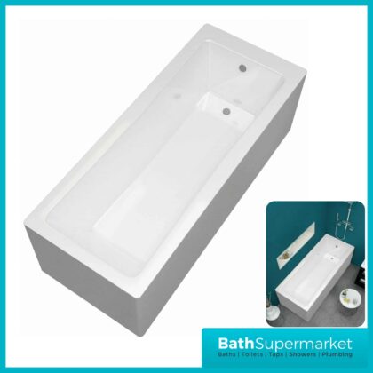 Sanica Granada Square Single Ended Acrylic Bath Tub 1750mm x 700mm