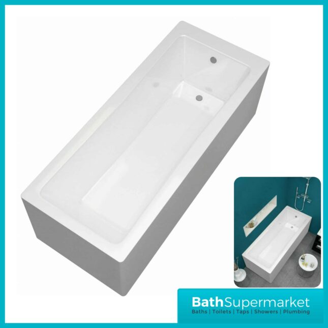 Sanica Granada Square Single Ended Acrylic Bath Tub 1750mm x 700mm