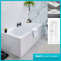 Kvit Arc Duo Double Ended Round Bath 1700 x 750mm & 1800mm x 800mm Width