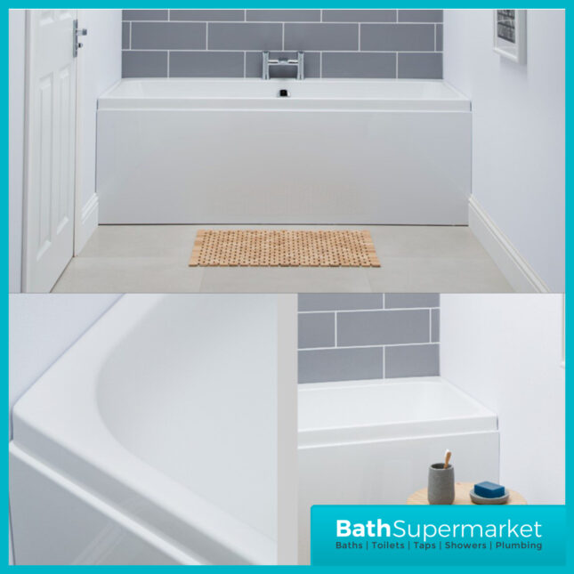 Refine Duo Double Ended Acrylic Bath 1600mm x 700mm, 1700mm x 700mm, 1700mm X 750mm