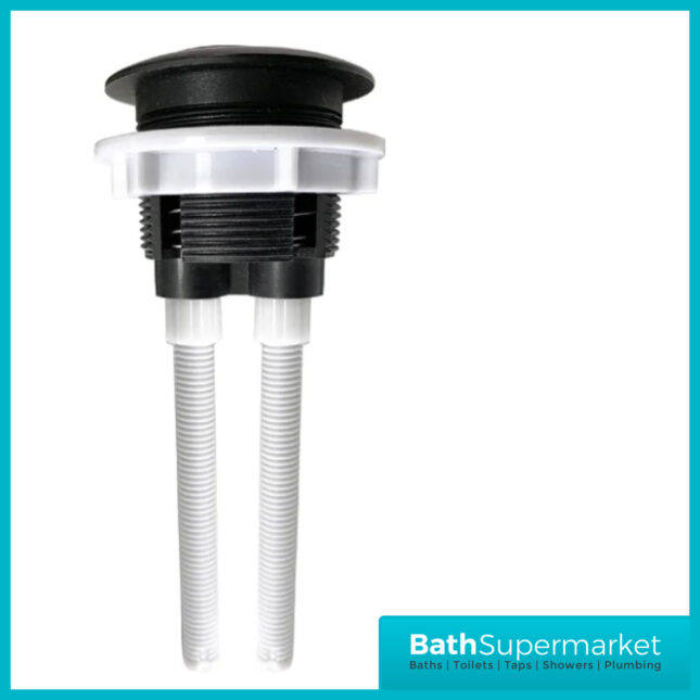 Aeris Matt Black Cistern Flush Button 38mm Hole - Image 4