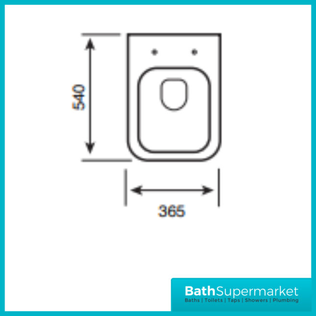 Kartell Eklipse Square Wall Hung Rimless Pan With Soft Close Seat - Image 3