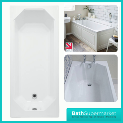 Kvit Astlea Single Ended Acrylic Bath 1700mm x 700mm NTH