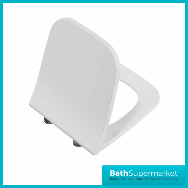 Kartell Eklipse Square Square Closed Back Rimless Close Coupled Toilet Pan With Cistern & Soft Close Seat