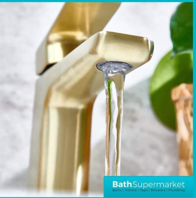 Sognare Muro Brushed Brass Mono Basin Mixer Tap & Waste TAP241