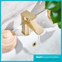 Sognare Muro Brushed Brass Mono Basin Mixer Tap & Waste TAP241