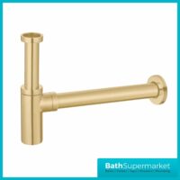 Minimalist Round Brushed Brass Bottle Trap