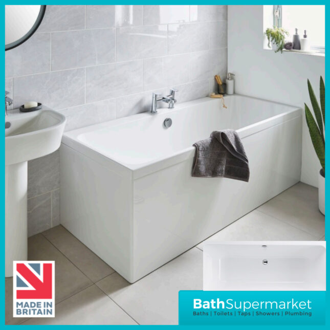 Refine Duo Double Ended Acrylic Bath 1600mm x 700mm, 1700mm x 700mm, 1700mm X 750mm