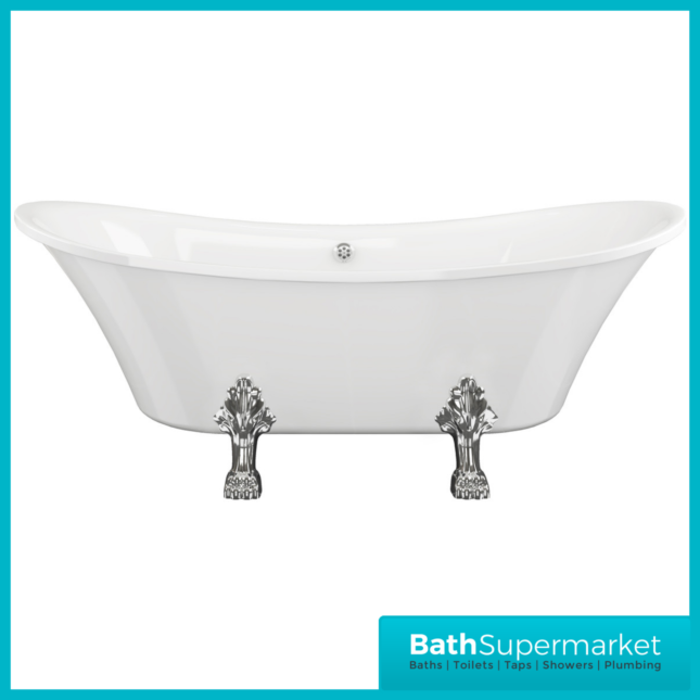 AquaVolere Harbour Freestanding 1760mm x 710mm x 775mm Bath W/Feet 0TH