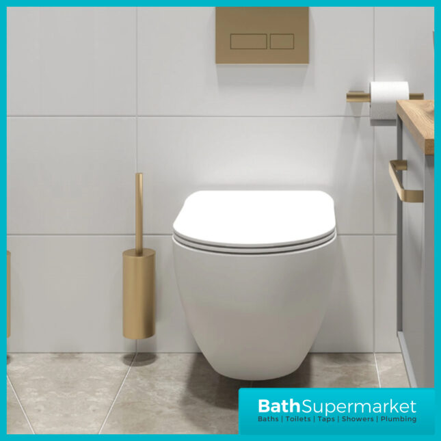 Aeris Brushed Brass Bathroom Accessory Pack - 4 Piece