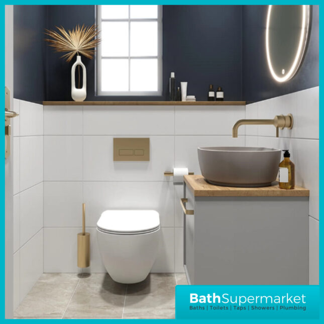 Aeris Brushed Brass Bathroom Accessory Pack - 4 Piece