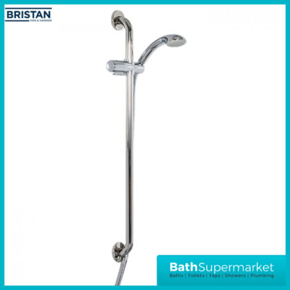Bristan Stainless Steel Commercial Grab Rail And Slide Bar 900mm Shower Kit