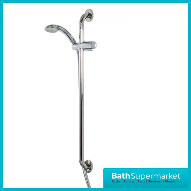 Bristan Stainless Steel Commercial Grab Rail And Slide Bar 900mm Shower Kit - Image 4