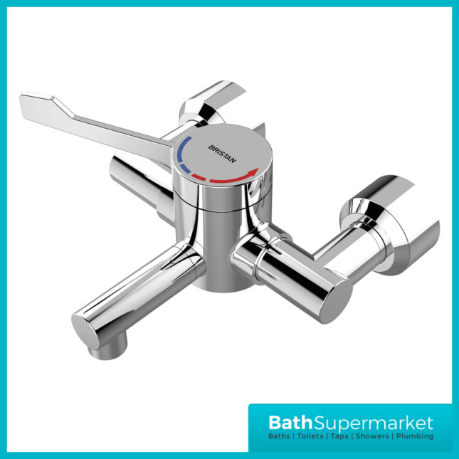 Bristan Commercial TMV3 Single Control Hospital Wall Mounted Basin Mixer Tap - Image 6