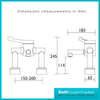 Bristan Commercial TMV3 Single Control Hospital Deck Mounted Basin Mixer Tap - Image 2
