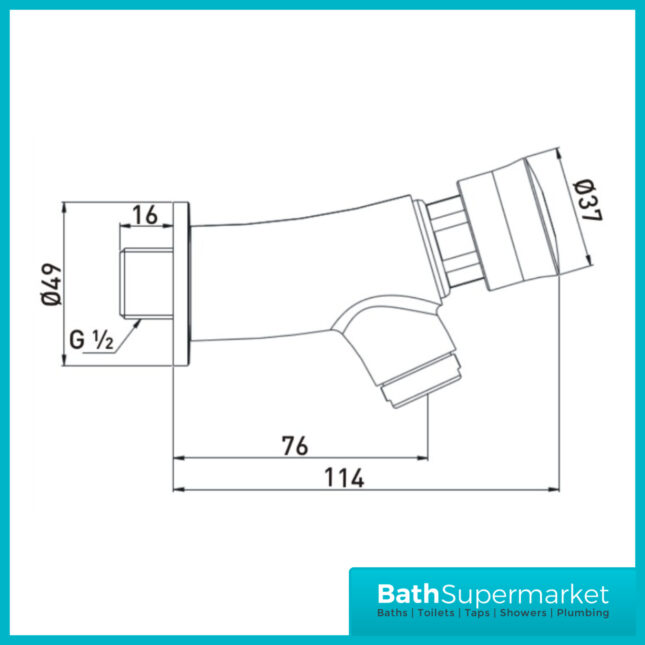 Bristan - Single Soft Touch Wall Mounted Timed Flow Basin Tap With Flow Regulator - Image 2