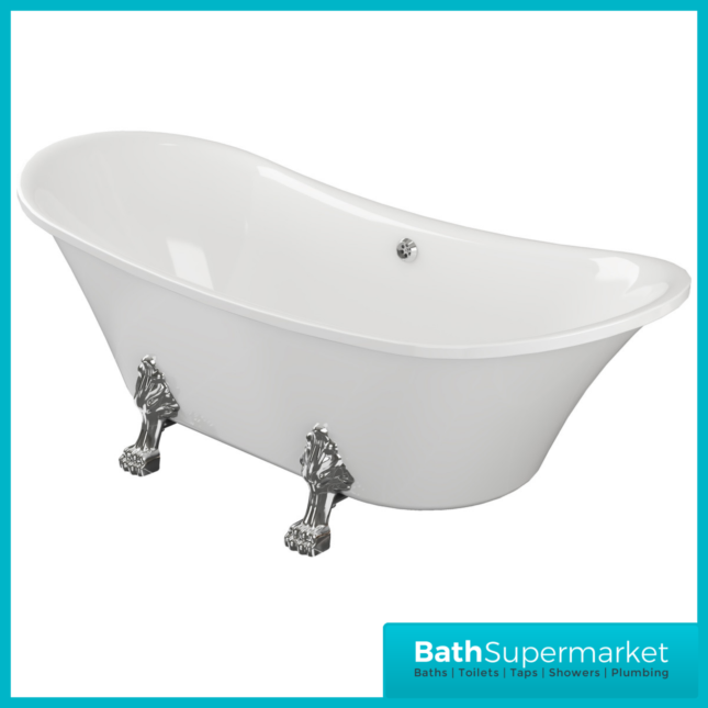 AquaVolere Harbour Freestanding 1760mm x 710mm x 775mm Bath W/Feet 0TH