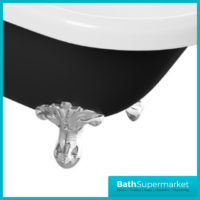 AquaValore Winstanley Black Traditional Freestanding Bath 1690 x 740 x 620mm W/Feet - 2TH - Image 4