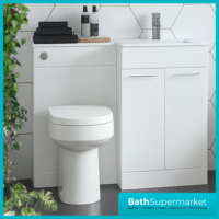 Aquavolere Venice White Gloss Right Handed Combination Basin Unit & Handles Pack 1000mm