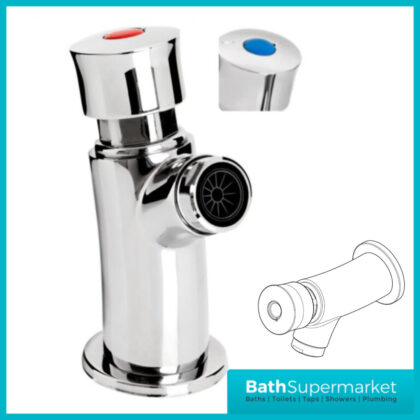 Bristan - Single Soft Touch Wall Mounted Timed Flow Basin Tap With Flow Regulator
