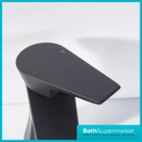 Bristan Hourglass Mono Matt Black Basin Mixer Tap With Clicker Waste