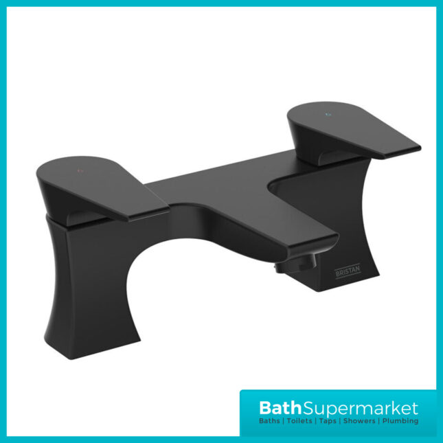 Bristan Hourglass Mono Matt Black Bath Filler Tap