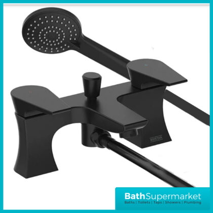 Bristan Hourglass Mono Matt Black Bath Shower Mixer Tap
