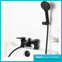Bristan Hourglass Mono Matt Black Bath Shower Mixer Tap