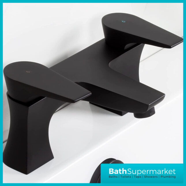 Bristan Hourglass Mono Matt Black Bath Filler Tap