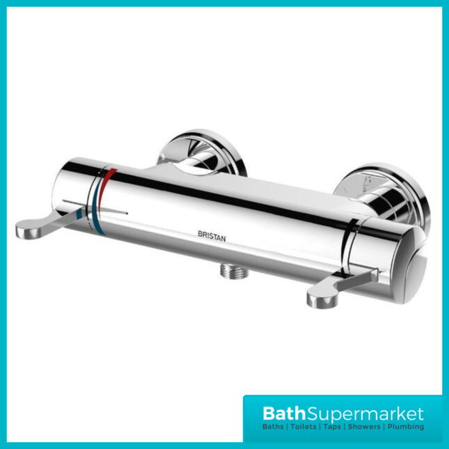 Bristan Opac Chrome Cool Touch Thermostatic Lever Handle Exposed Bar Shower Valve