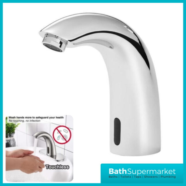 Bristan Chrome Infrared Sensor Automatic Touch-Free Basin Swan Spout Tap