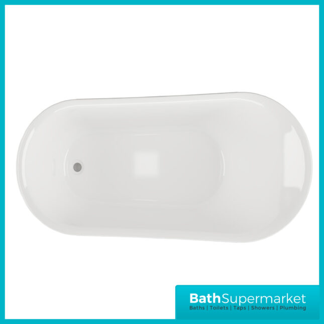 AquaVolere Devon Traditional Freestanding Bath 1620mm x 700mm x 770mm W/Feet 0TH