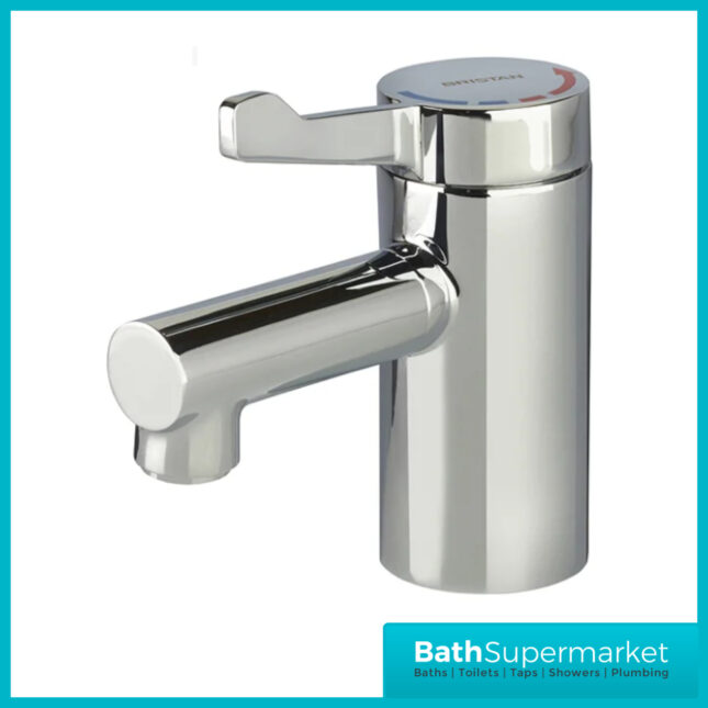 Bristan Solo2 TMV3 Chrome Mono Basin Mixer Tap With Short Lever Handle - Image 4