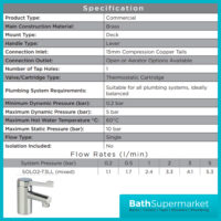 Bristan Solo2 TMV3 Mono Basin Mixer Tap With Long Lever Handle