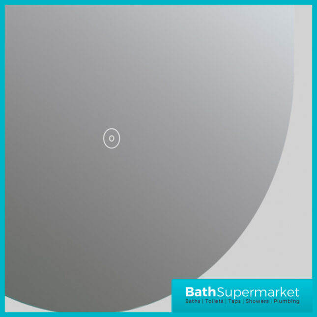AquaVolere Ovate 400mm Oblong Back-Lit LED Illuminated Touch Sensor Control Demister Mirror