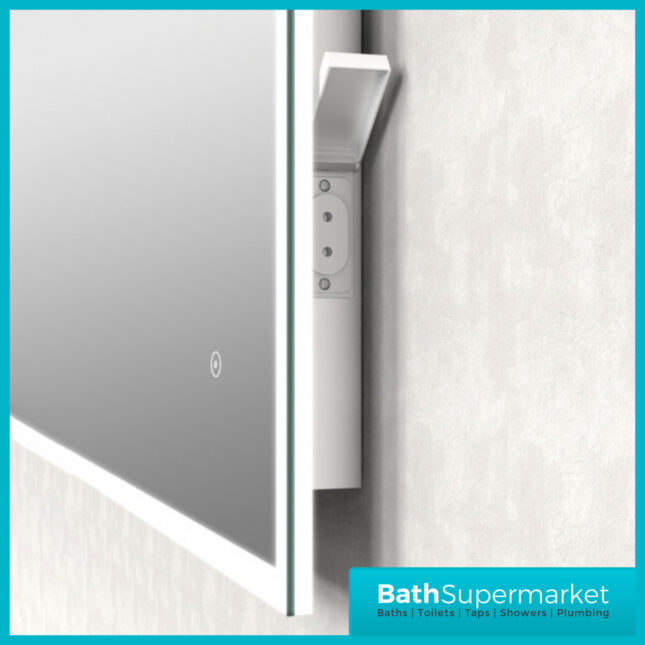 AquaVolere Ardent Rectangle Surround-Lit LED Demister Mirror 800mm & 1200mm Wide Sizes