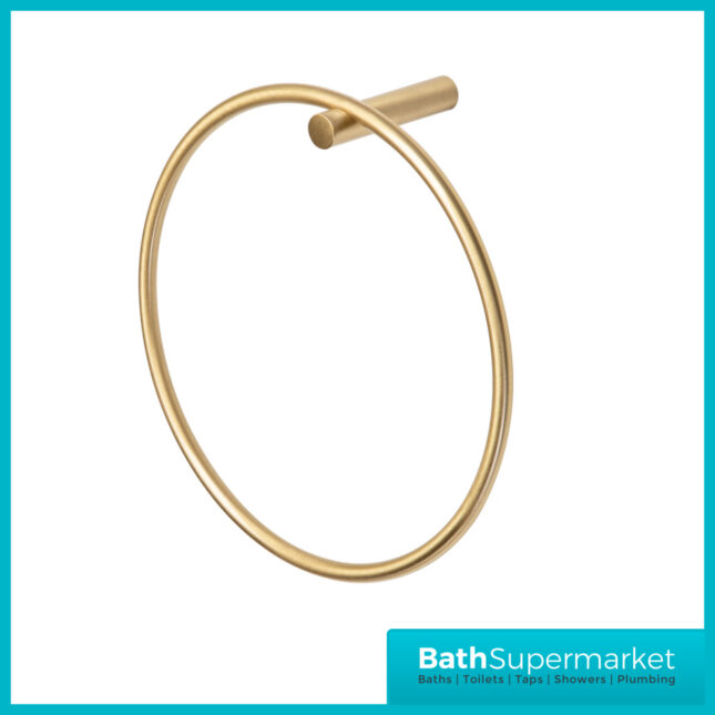 AquaVolere Arazi Brushed Brass Bathroom Accessory Pack - 3 Piece Set
