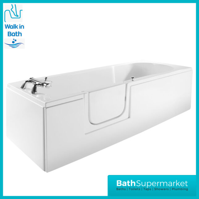 AquaVolere Accesible Walk In Single Ended Bath 1690 x 690 x 550mm - Left & Right Handed 0TH