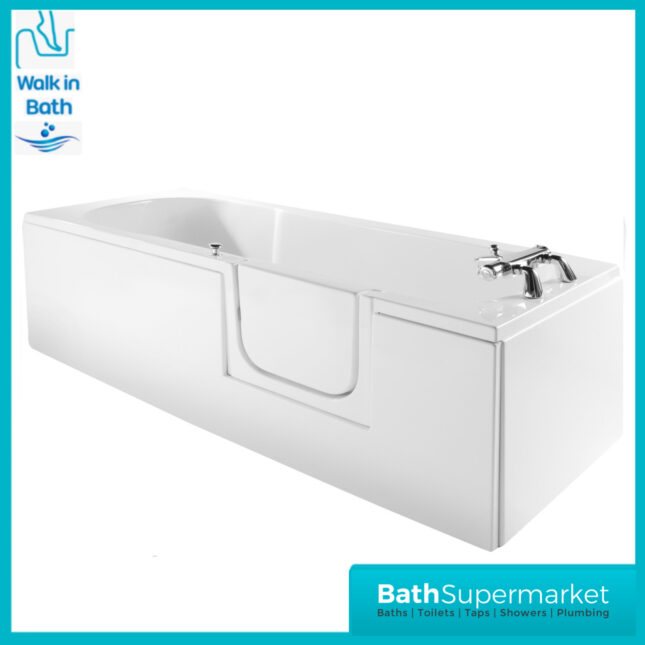 AquaVolere Accessible Walk In Single Ended Bath 1690 x 690 x 550mm - Left & Right Handed 0TH - Image 4