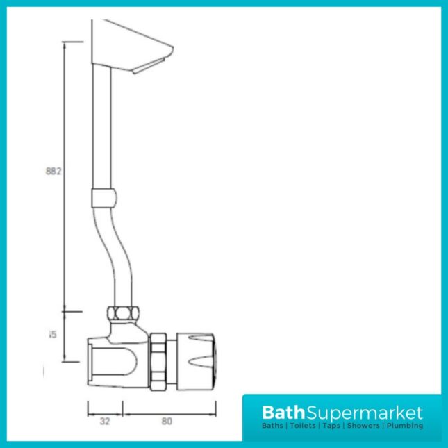 Bristan Timed Flow Temperature Adjustable Manual Shower Valve With Shower Head - Image 4